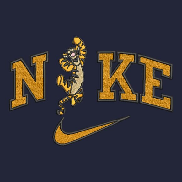 Nike Tigger Embroidered Adult Unisex Crewneck Sweatshirt Winnie Pooh - Picture 12 of 14